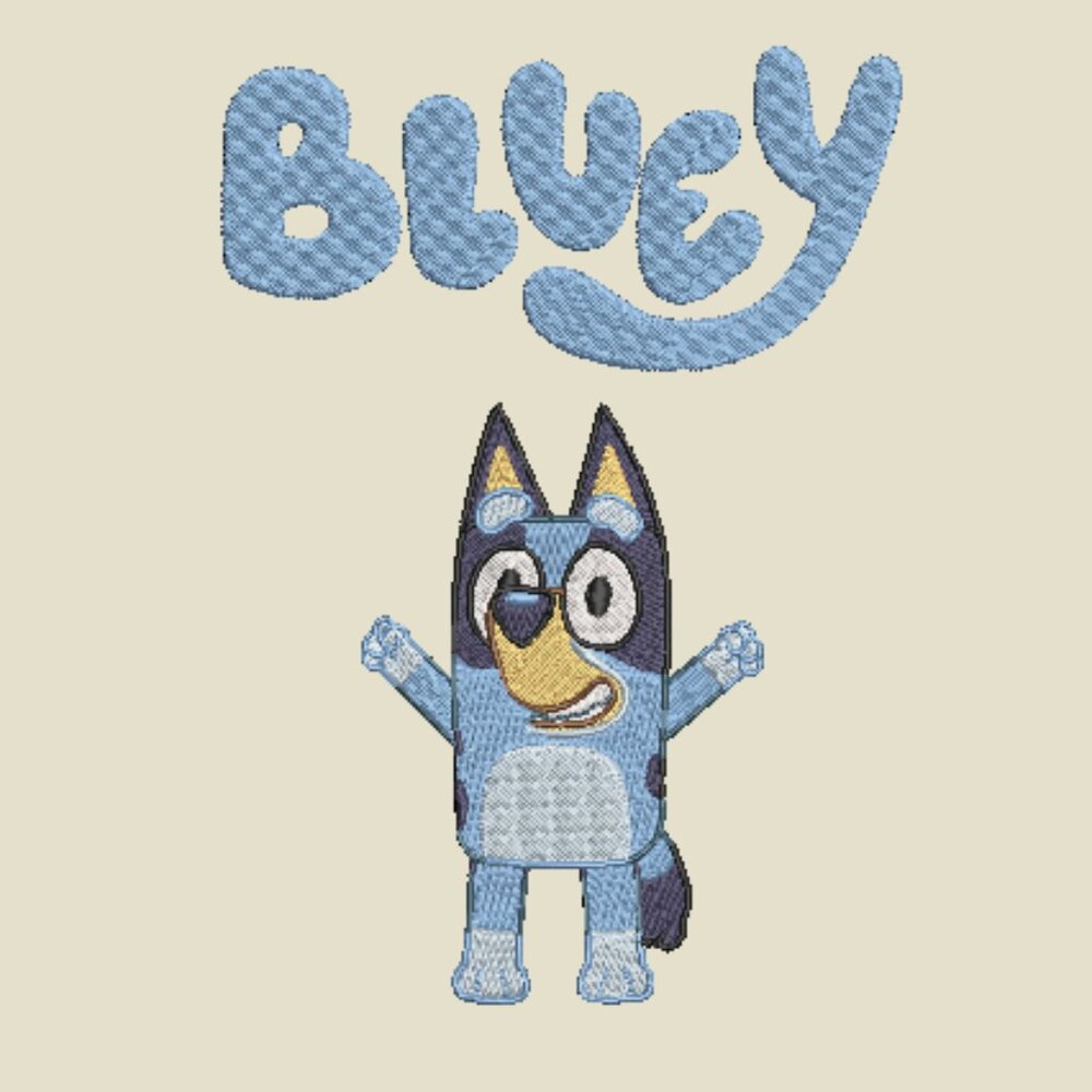 Bluey HOODIE Embroidered Adult Unisex Sweatshirt Dog Cartoon Cozy - Picture 5 of 6